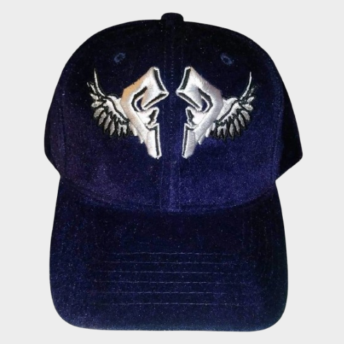 Fallen Father's Apparel Dark Blue Suede & White Dad Hat