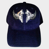Fallen Father's Apparel Dark Blue Suede & White Dad Hat