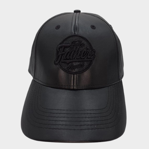 Fallen Father's Apparel Stamp Black Leather Dad Hat