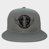 Fallen Father's Apparel Stamp Gray, Black & White Snap Back