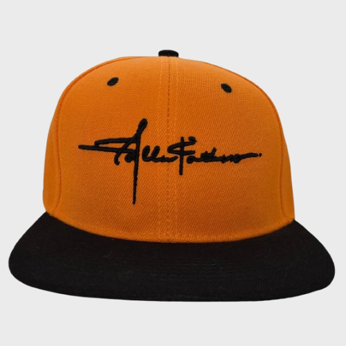 Fallen Father's Apparel Signature Black and Orange Snap Back