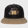 FMA's Fallen Mother's Bears Black Jean & Tan Suede Snap Back