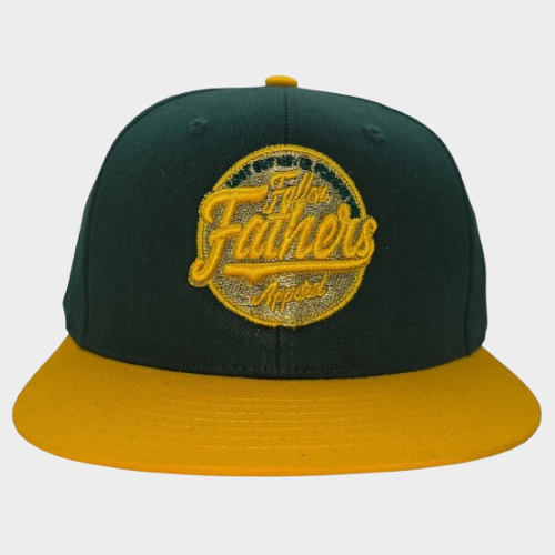 Fallen Father's Apparel Stamp Green & Yellow Snap Back