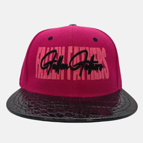 FFA's Step-Fathers Pink & Black Leather Snap Back