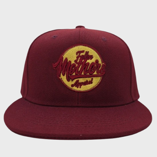 Fallen Mother's Apparel Stamp Burgundy & Gold Snap Back