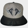 Fallen Fathers Apparel Gray Suede & Black Leather Snap Back