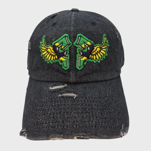 Fallen Father's Apparel Jamaican Flag Black Jean Dad Hat